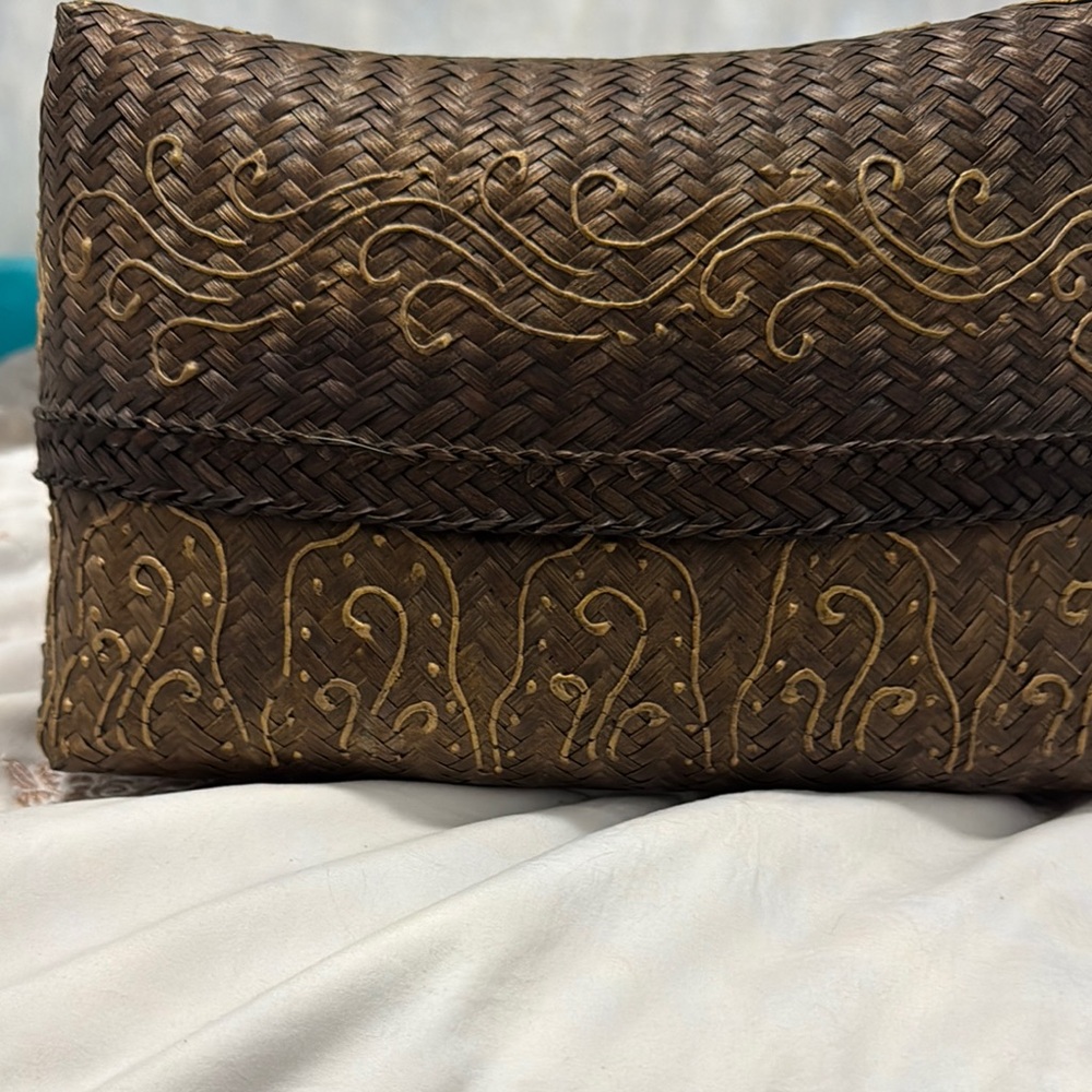 Brown Woven Decorative Storage Container